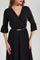 Redtag-Black-3/4-Sleeve-Pleated-Dress-Dresses-Women's-