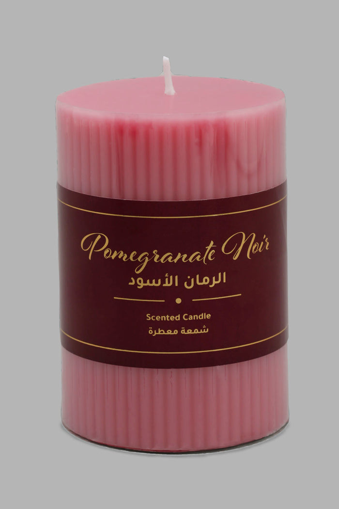 Redtag-Pomegranate-Noir-Pillar-Candle-Category:Candles,-Colour:Pink,-Deals:New-In,-Filter:Home-Decor,-HMW-HOM-Candle-&-Fragrances,-New-In-HMW-HOM,-Non-Sale,-Section:Homewares,-W22O-Home-Decor-