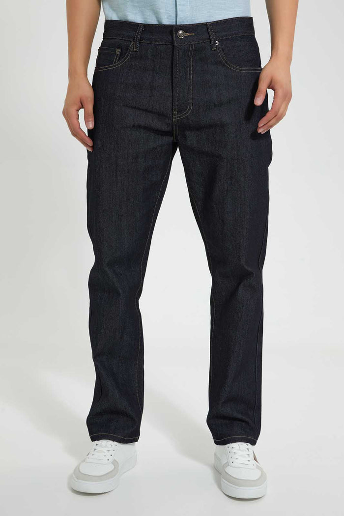 Redtag-Grey-5-Pocket-Slim-Fit-Jean-Jeans-Regular-Fit-Men's-