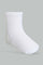 Redtag-White-Solid-Four-Pc-Pack-Full-Length-Socks-Full-Length-Socks-Infant-Girls-3 to 24 Months