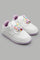 Redtag-White-Lace-Up-Sneaker-Category:Trainers,-Colour:White,-Filter:Girls-Footwear-(3-to-5-Yrs),-GIR-Trainers,-New-In,-New-In-GIR-FOO,-Non-Sale,-Section:Girls-(0-to-14Yrs),-W22O-Girls-3 to 5 Years