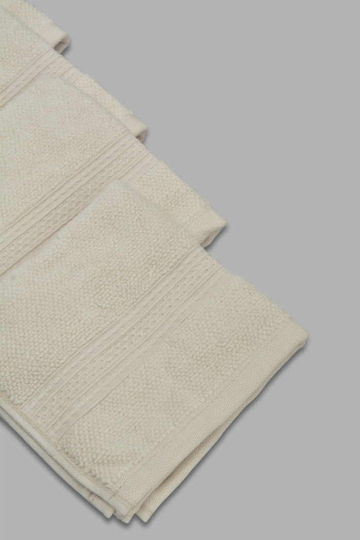 Redtag-Beige-Textured-Cotton-Face-Towel-Set-(4-Piece)-Category:Towels,-Colour:Beige,-Filter:Home-Bathroom,-HMW-BAC-Towels,-New-In,-New-In-HMW-BAC,-Non-Sale,-Section:Homewares,-W22O-Home-Bathroom-