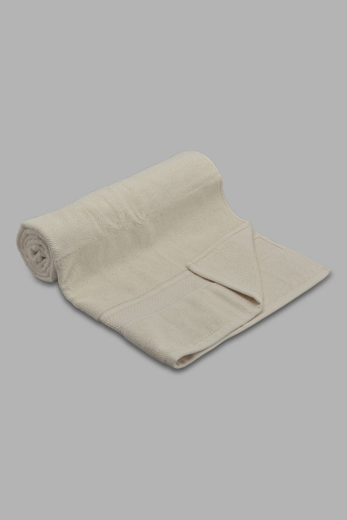 Redtag-Beige-Textured-Cotton-Bath-Towel-Category:Towels,-Colour:Beige,-Filter:Home-Bathroom,-HMW-BAC-Towels,-New-In,-New-In-HMW-BAC,-Non-Sale,-Section:Homewares,-W22O-Home-Bathroom-