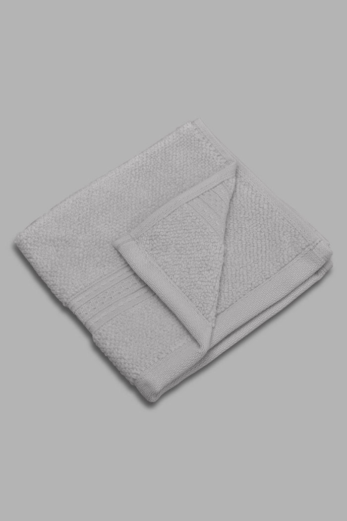 Redtag-Light-Grey-Textured-Cotton-Face-Towel-Set-(4-Piece)-Category:Towels,-Colour:Grey,-Filter:Home-Bathroom,-HMW-BAC-Towels,-New-In,-New-In-HMW-BAC,-Non-Sale,-Section:Homewares,-W22O-Home-Bathroom-