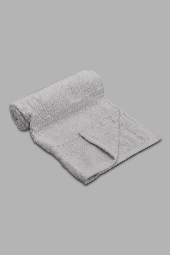 Redtag-Light-Grey-Textured-Cotton-Hand-Towel-Category:Towels,-Colour:Grey,-Filter:Home-Bathroom,-HMW-BAC-Towels,-New-In,-New-In-HMW-BAC,-Non-Sale,-Section:Homewares,-W22O-Home-Bathroom-