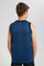 Redtag-Blue-Sleeveless-Vest-Tee-Plain-T-Shirts-Senior-Boys-9 to 14 Years