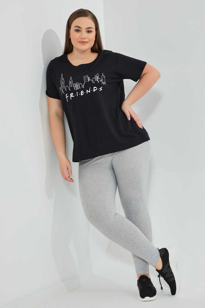 Redtag-Black-Friends-T-Shirt-Graphic-T-Shirts-Women's-