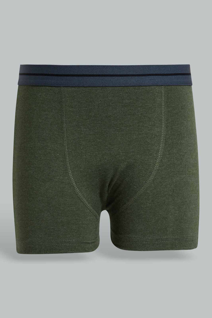 Redtag-Olive/Black/Grey-Mel-3-Pcs-Pack-Boxer-Shorts-365,-BSR-Boxers,-Category:Boxers,-Colour:Assorted,-Deals:New-In,-Filter:Senior-Boys-(9-to-14-Yrs),-New-In-BSR-APL,-Non-Sale,-Section:Boys-(0-to-14Yrs)-Senior-Boys-9 to 14 Years