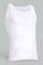 Redtag-White-2-Pcs-Pack-Sleeveless-Vest-Basic-Vests-Senior-Boys-9 to 14 Years