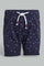 Redtag-Blue-Zipper-Bag-With-Navy-Short-Set-(2-Pack)-Sets-Infant-Boys-3 to 24 Months