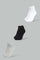 Redtag-White/Black/Grey-Mel-3-Pcs-Pack-Ankle-Socks-365,-BSR-Socks,-Category:Socks,-Colour:Assorted,-Deals:New-In,-Filter:Senior-Boys-(8-to-14-Yrs),-New-In-BSR-APL,-Non-Sale,-Section:Boys-(0-to-14Yrs)-Senior-Boys-9 to 14 Years