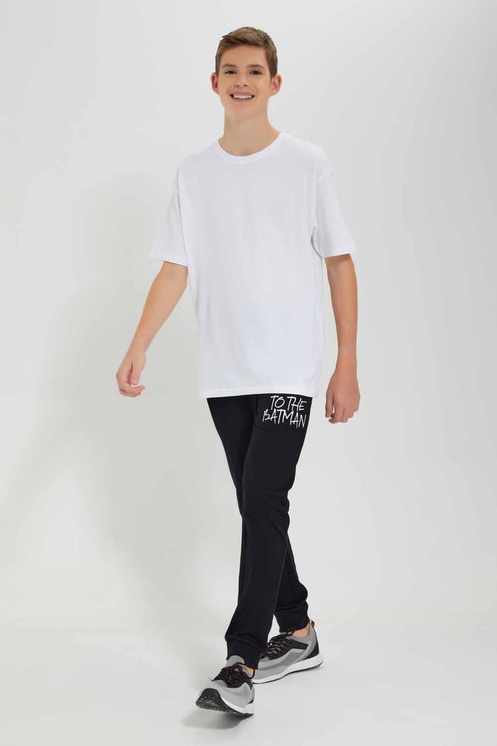 Redtag-Black-Batman-Zip-Thru-Jogger-BSR-Joggers,-Category:Joggers,-CHR,-Colour:Black,-Deals:New-In,-Filter:Senior-Boys-(9-to-14-Yrs),-New-In-BSR-APL,-Non-Sale,-S22D,-Section:Boys-(0-to-14Yrs)-Senior-Boys-9 to 14 Years