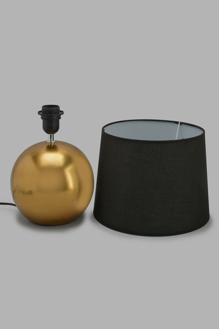 Redtag-Gold-Round-Base-Table-Lamp-Category:Lamps,-Colour:Gold,-Filter:Home-Decor,-HARMONY,-HMW-HOM-Lighting,-New-In,-New-In-HMW-HOM,-Non-Sale,-Section:Homewares,-W22O-Home-Decor-