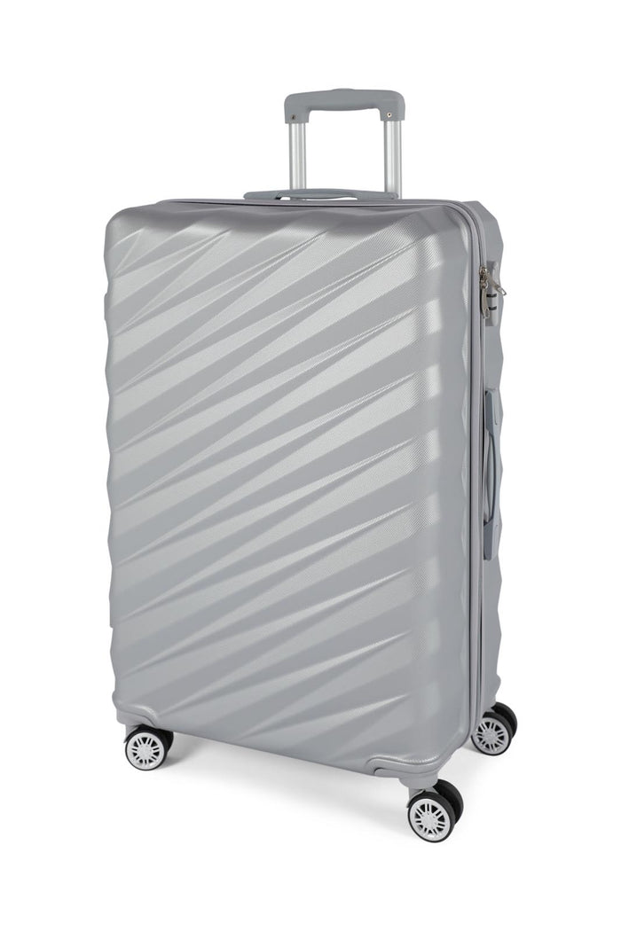 Redtag-Silver-Color-Hard-Abs-Trolley-Lugage-(28-Inch)-Category:Luggage-Trolleys,-Colour:Silver,-Deals:New-In,-Dept:Home,-Filter:Travel-Accessories,-LUG-Luggage-Trolleys,-New-In-LUG-ACC,-Non-Sale,-Section:Homewares,-W22O-Travel-Accessories-