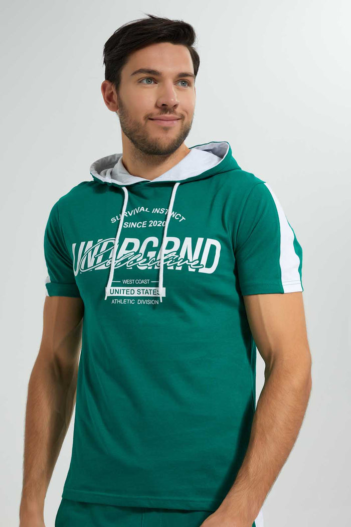 Redtag-Green-Hoody-T-Shirt-Graphic-T-Shirts-Men's-