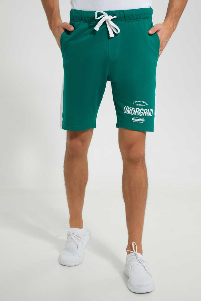 Redtag-Green-Terry-Short-Active-Shorts-Men's-