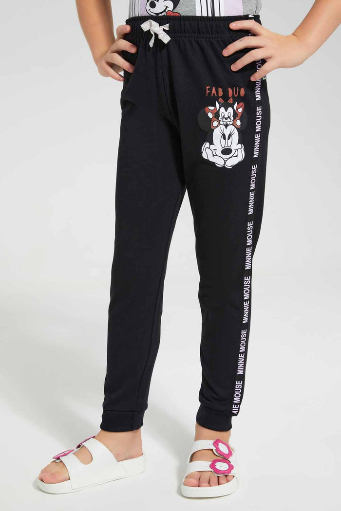 Redtag-Black-Minnie-Mouse-Active-Track-Pant-Category:Joggers,-Colour:Black,-Filter:Girls-(2-to-8-Yrs),-Girls-Joggers,-New-In,-New-In-GIR,-Non-Sale,-S22C,-Section:Kidswear,-TBL-Girls-