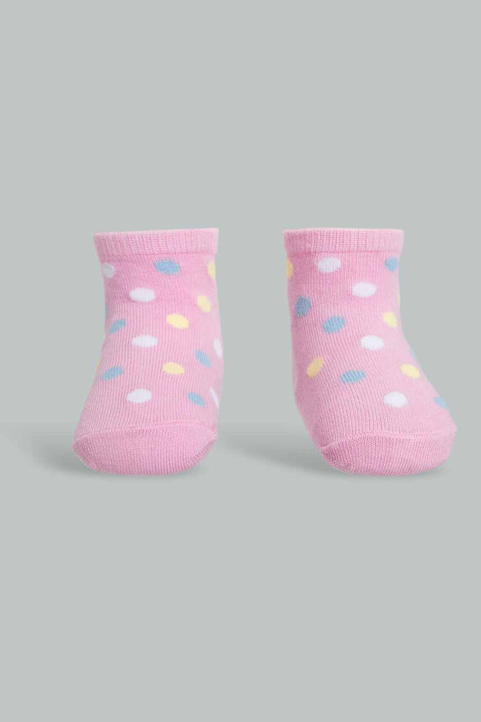 Redtag-Multi-Colour-4Pcs-Pack-Ankle-Length-Printed-Socks-365,-Category:Socks,-Colour:Assorted,-Deals:New-In,-Filter:Infant-Girls-(3-to-24-Mths),-ING-Socks,-New-In-ING-APL,-Non-Sale,-Section:Girls-(0-to-14Yrs)-Infant-Girls-3 to 24 Months