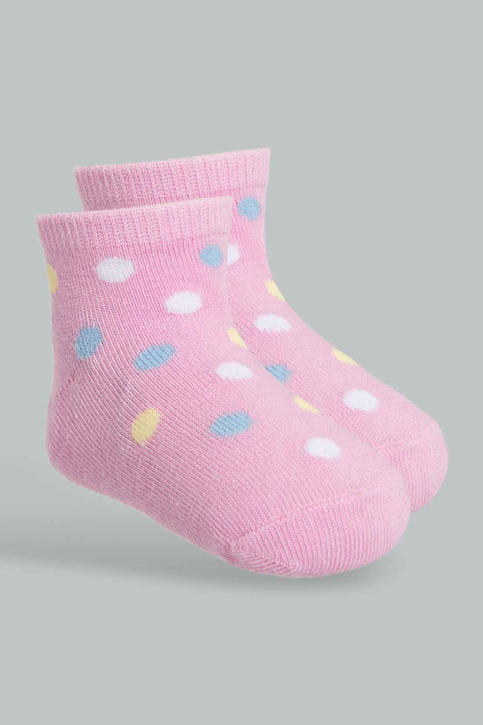 Redtag-Multi-Colour-4Pcs-Pack-Ankle-Length-Printed-Socks-365,-Category:Socks,-Colour:Assorted,-Deals:New-In,-Filter:Infant-Girls-(3-to-24-Mths),-ING-Socks,-New-In-ING-APL,-Non-Sale,-Section:Girls-(0-to-14Yrs)-Infant-Girls-3 to 24 Months