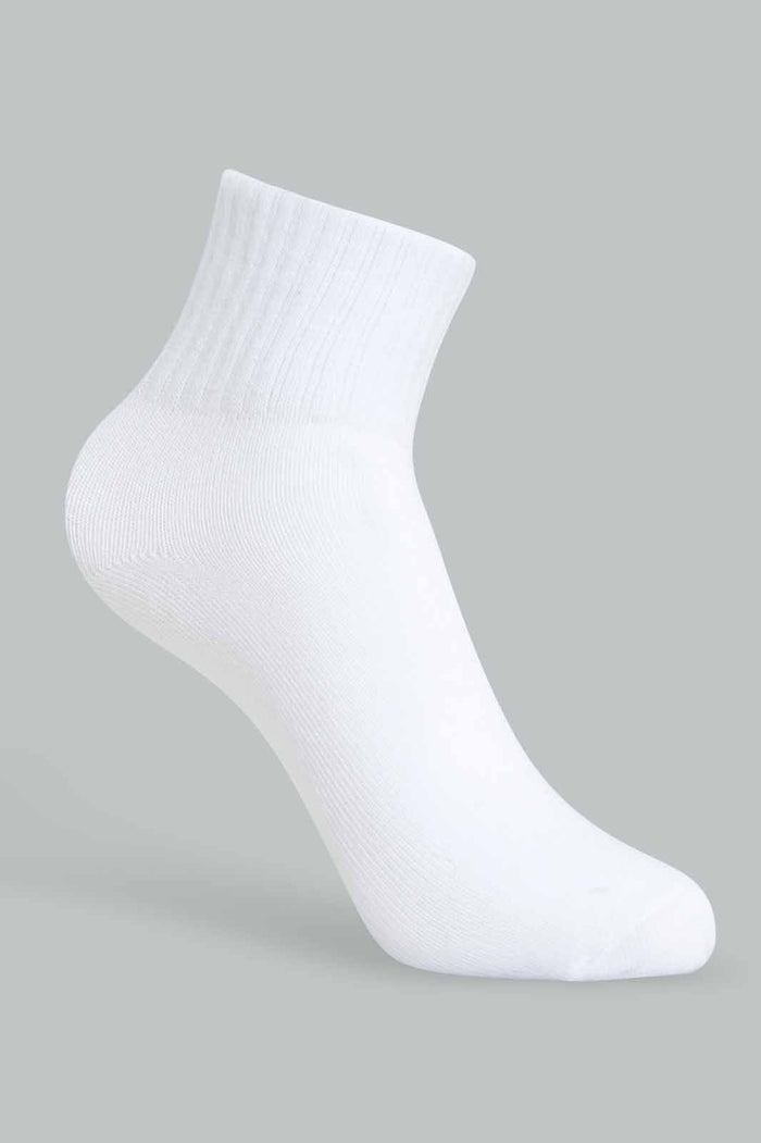 Redtag-White-4-Pc-Pack-Socks-Full-Length-Socks-Girls-2 to 8 Years