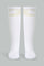 Redtag-White-Pair-Knee-High-Socks-Full-Length-Socks-Girls-2 to 8 Years