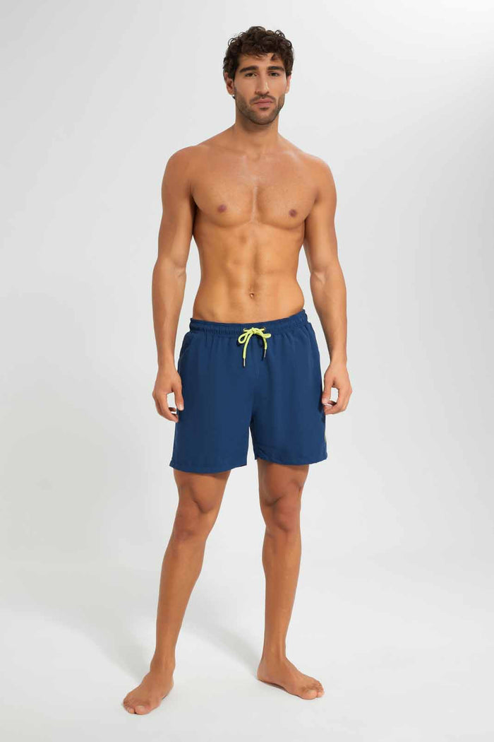 Redtag-Navy-Swim-Shorts-Category:Shorts,-Colour:Navy,-Filter:Men's-Clothing,-Men-Shorts,-New-In,-New-In-Men,-Non-Sale,-S22D,-Section:Men--