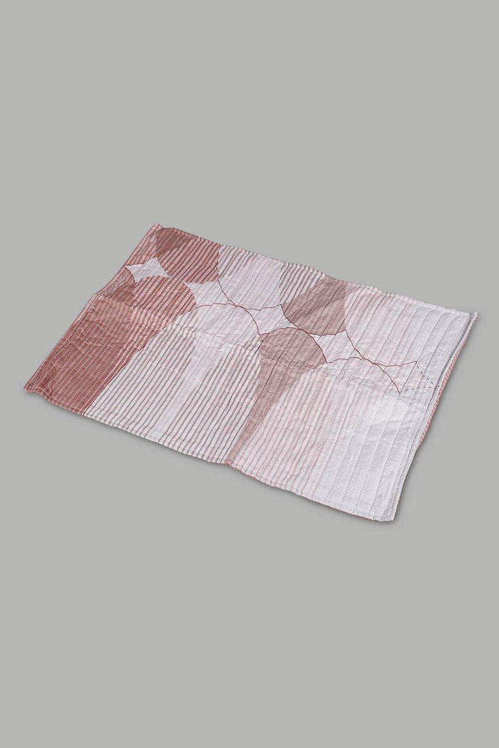 Redtag-Pink-2-Piece-Geometric-Printed-Quilt-Set-(Single-Size)-Category:Quilts,-Colour:Pink,-Deals:New-In,-Filter:Home-Bedroom,-HMW-BED-Quilts,-New-In-HMW-BED,-Non-Sale,-Section:Homewares,-W22A-Home-Bedroom-