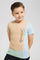 Redtag-Stone-Cut-And-Sew-Panelled-T-Shirt-BOY-T-Shirts,-Category:T-Shirts,-Colour:Beige,-Deals:New-In,-EID,-Filter:Boys-(2-to-8-Yrs),-New-In-BOY-APL,-Non-Sale,-Section:Boys-(0-to-14Yrs),-W22O-Boys-2 to 8 Years