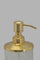 Redtag-Gold-Crackle-Glass-Lotion-Dispenser-Category:Toiletry-Sets,-Colour:Gold,-Deals:New-In,-Filter:Home-Bathroom,-Harmony,-HMW-BAC-Bath-Accessories,-New-In-HMW-BAC,-Non-Sale,-Section:Homewares,-W22O-Home-Bathroom-