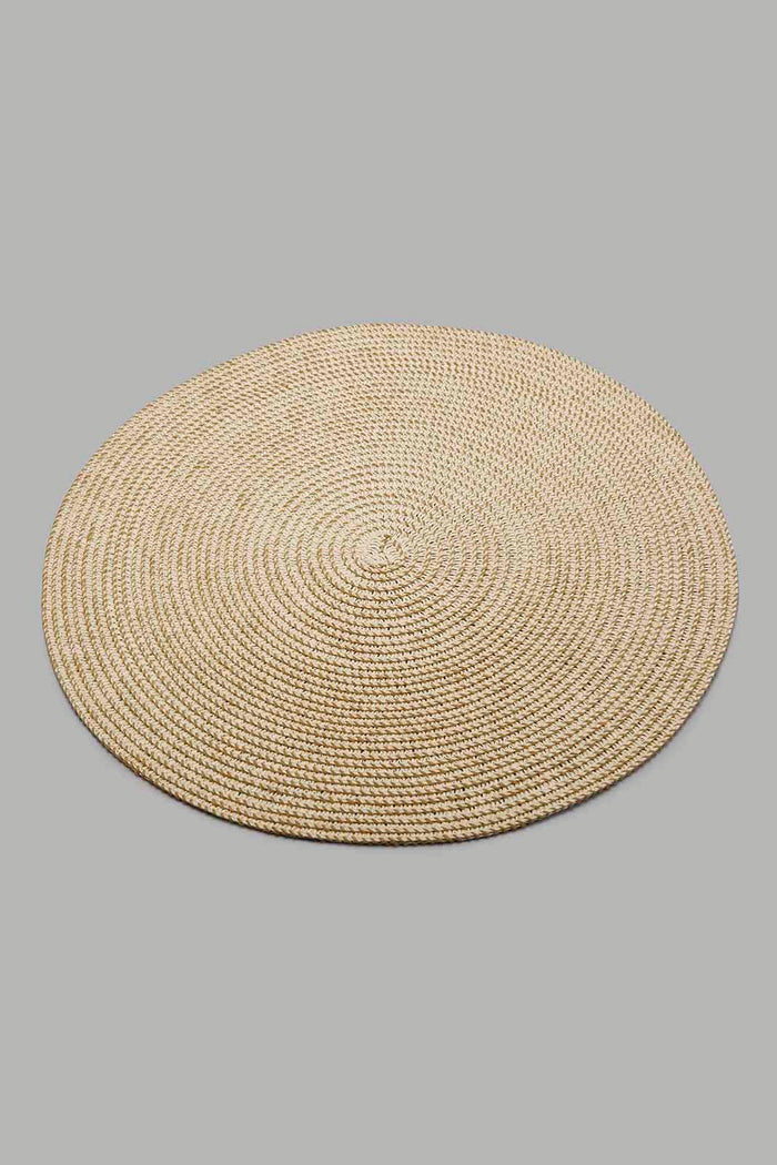 Redtag-Beige-Round-Placemat-Category:Placemats-&-Coasters,-Colour:Beige,-Deals:New-In,-Filter:Home-Dining,-HMW-DIN-Kitchen-Accessories,-New-In-HMW-DIN,-Non-Sale,-Section:Homewares,-W22O-Home-Dining-