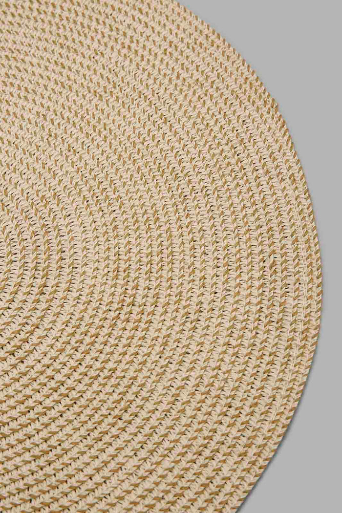 Redtag-Beige-Round-Placemat-Category:Placemats-&-Coasters,-Colour:Beige,-Deals:New-In,-Filter:Home-Dining,-HMW-DIN-Kitchen-Accessories,-New-In-HMW-DIN,-Non-Sale,-Section:Homewares,-W22O-Home-Dining-