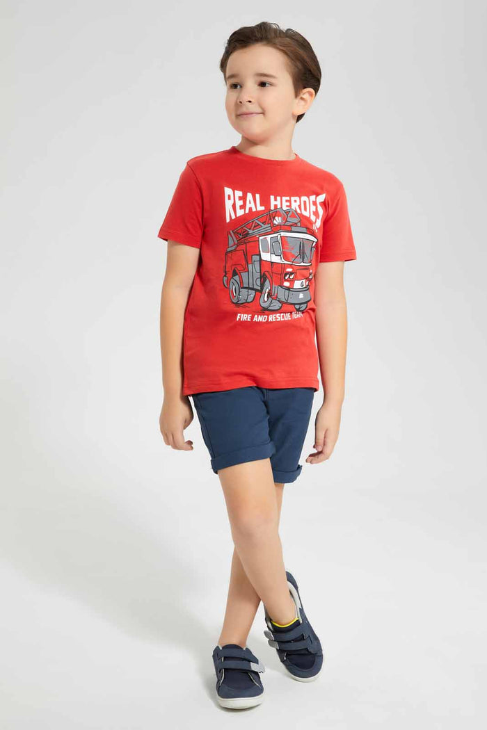 Redtag-Navy-Chino-Shorts-BOY-Shorts,-Category:Shorts,-Colour:Navy,-Deals:New-In,-Filter:Boys-(2-to-8-Yrs),-New-In-BOY-APL,-Non-Sale,-Section:Boys-(0-to-14Yrs),-W22O-Boys-2 to 8 Years