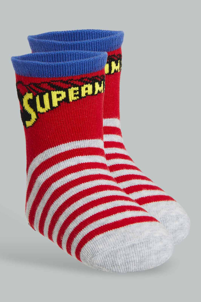 Redtag-Blue-3-Pack-Superman-socks-365,-BOY-Socks,-Category:Socks,-CHR,-Colour:Blue,-Deals:New-In,-Filter:Boys-(2-to-8-Yrs),-New-In-BOY-APL,-Non-Sale,-Section:Boys-(0-to-14Yrs)-Boys-2 to 8 Years