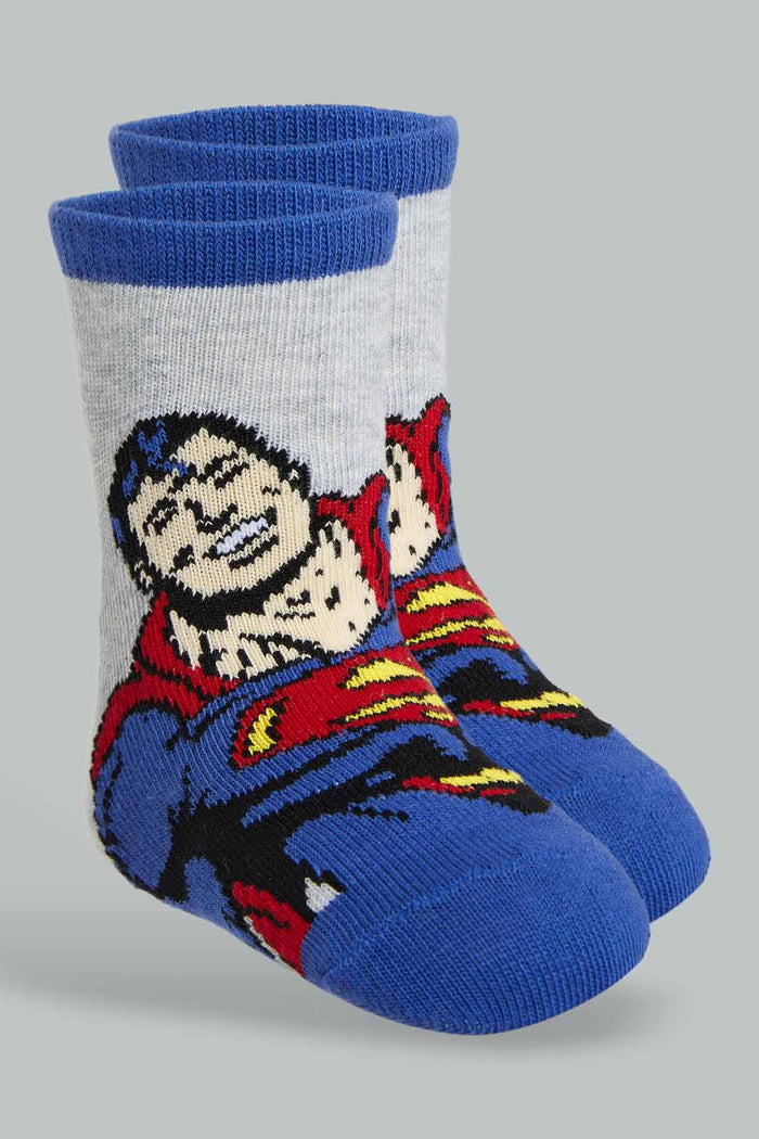 Redtag-Blue-3-Pack-Superman-socks-365,-BOY-Socks,-Category:Socks,-CHR,-Colour:Blue,-Deals:New-In,-Filter:Boys-(2-to-8-Yrs),-New-In-BOY-APL,-Non-Sale,-Section:Boys-(0-to-14Yrs)-Boys-2 to 8 Years