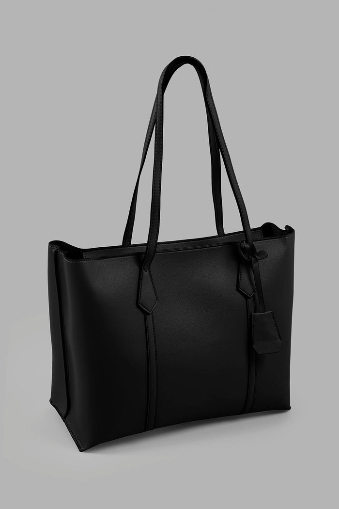 Redtag-Black-Tote-Bag-Category:Bags,-Colour:Black,-Filter:Women's-Accessories,-New-In,-New-In-Women-ACC,-Non-Sale,-Section:Women,-W22A,-Women-Bags-Women-