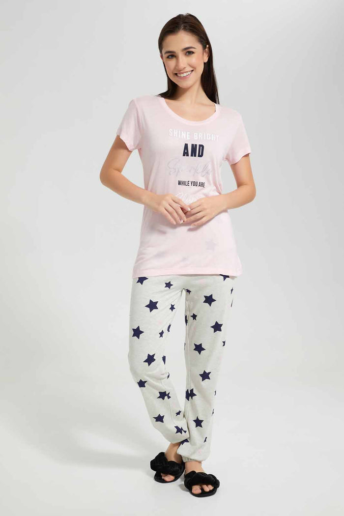 Redtag-White-Printed-Pyjama-Set-Category:Pyjama-Sets,-Colour:White,-Deals:New-In,-Filter:Women's-Clothing,-New-In-Women-APL,-Non-Sale,-Section:Women,-TBL,-W22O,-Women-Pyjama-Sets--