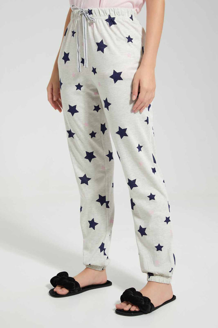 Redtag-White-Printed-Pyjama-Set-Category:Pyjama-Sets,-Colour:White,-Deals:New-In,-Filter:Women's-Clothing,-New-In-Women-APL,-Non-Sale,-Section:Women,-TBL,-W22O,-Women-Pyjama-Sets--