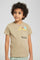 Redtag-Stone-Dino-Print-Pocket-SS-T-Shirt-BOY-T-Shirts,-Category:T-Shirts,-Colour:Beige,-Deals:New-In,-Filter:Boys-(2-to-8-Yrs),-New-In-BOY,-Non-Sale,-Section:Boys-(0-to-14Yrs),-TBL,-W22O-Boys-2 to 8 Years