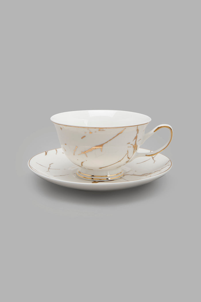 Redtag-Marble-Cup-And-Saucer-Set-(4-Piece)-Category:Cups-&-Mugs,-Colour:White,-Deals:New-In,-Filter:Home-Dining,-HMW-DIN-Crockery,-New-In-HMW-DIN,-Non-Sale,-Section:Homewares,-W22B-Home-Dining-