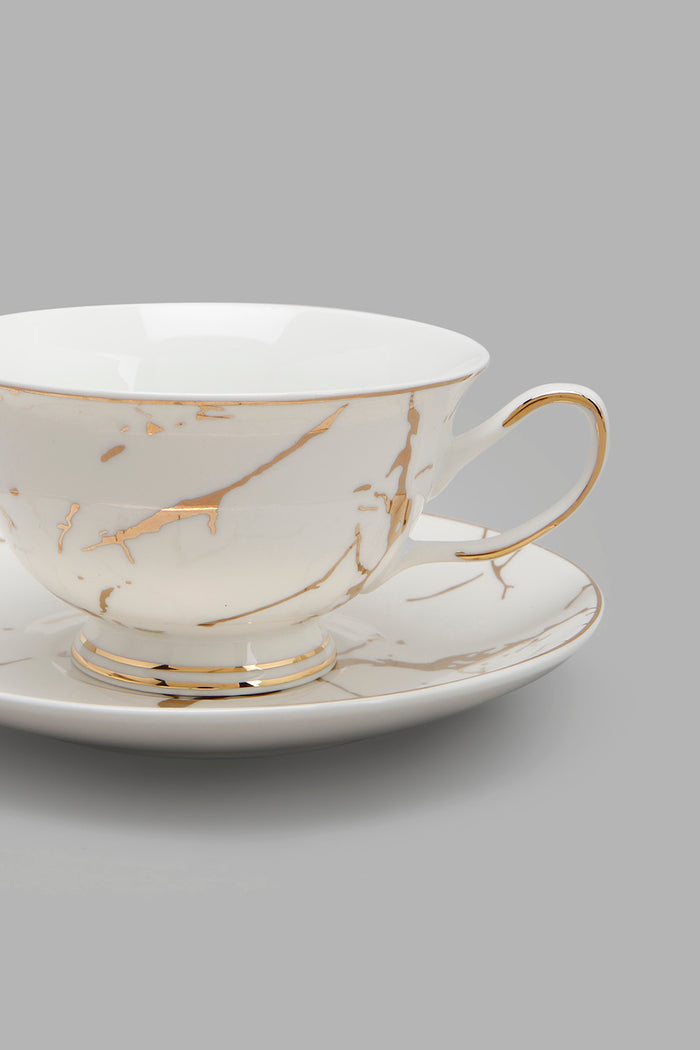 Redtag-Marble-Cup-And-Saucer-Set-(4-Piece)-Category:Cups-&-Mugs,-Colour:White,-Deals:New-In,-Filter:Home-Dining,-HMW-DIN-Crockery,-New-In-HMW-DIN,-Non-Sale,-Section:Homewares,-W22B-Home-Dining-