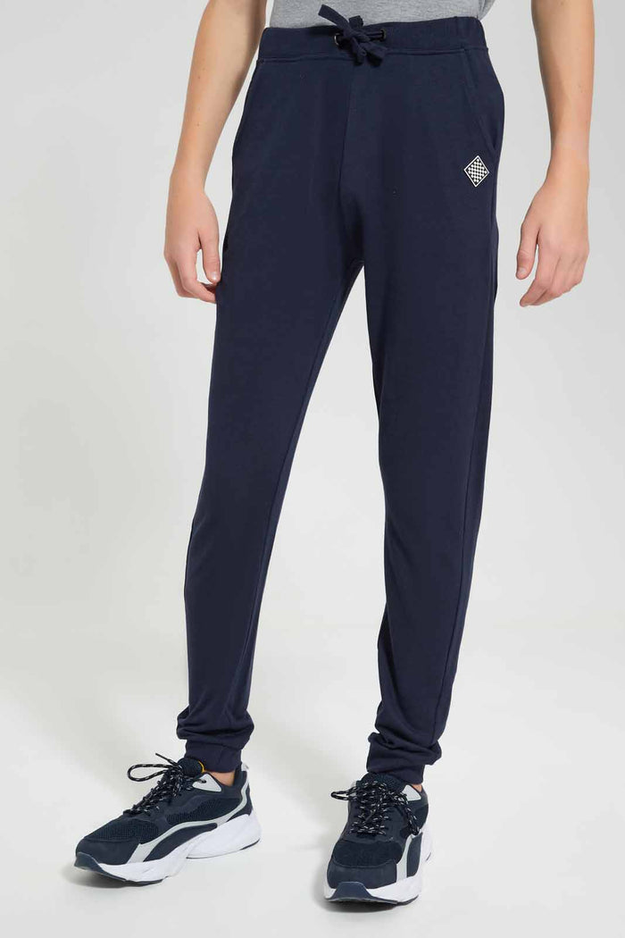 Redtag-Navy-Table-Active-Pant-BSR-Joggers,-Category:Joggers,-Colour:Navy,-Deals:New-In,-Filter:Senior-Boys-(9-to-14-Yrs),-New-In-BSR-APL,-Non-Sale,-Section:Boys-(0-to-14Yrs),-TBL,-W22O-Senior-Boys-9 to 14 Years