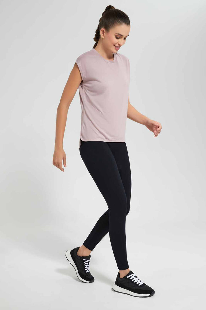 Redtag-Lilac-Double-Layered-Active-T-Shirt-Category:T-Shirts,-Colour:Lilac,-Deals:2-For-90,-Deals:New-In,-Filter:Women's-Clothing,-New-In-Women-APL,-Section:Women,-W22O,-Women-T-Shirts-Women's-