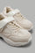 Redtag-Ivory-Chunky-Sneakers-Category:Trainers,-Colour:Ivory,-Deals:New-In,-Filter:Girls-Footwear-(3-to-5-Yrs),-GIR-Trainers,-New-In-GIR-FOO,-Non-Sale,-Section:Girls-(0-to-14Yrs),-W22A-Girls-3 to 5 Years