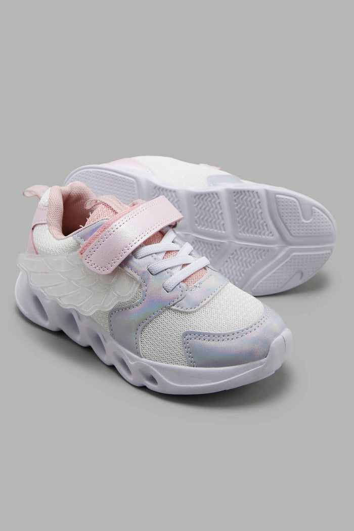 Redtag-Pale-Pink-Angel-Wings-Sneakers-Category:Trainers,-Colour:Pink,-Deals:New-In,-Filter:Girls-Footwear-(3-to-5-Yrs),-GIR-Trainers,-New-In-GIR-FOO,-Non-Sale,-Section:Girls-(0-to-14Yrs),-W22A-Girls-3 to 5 Years