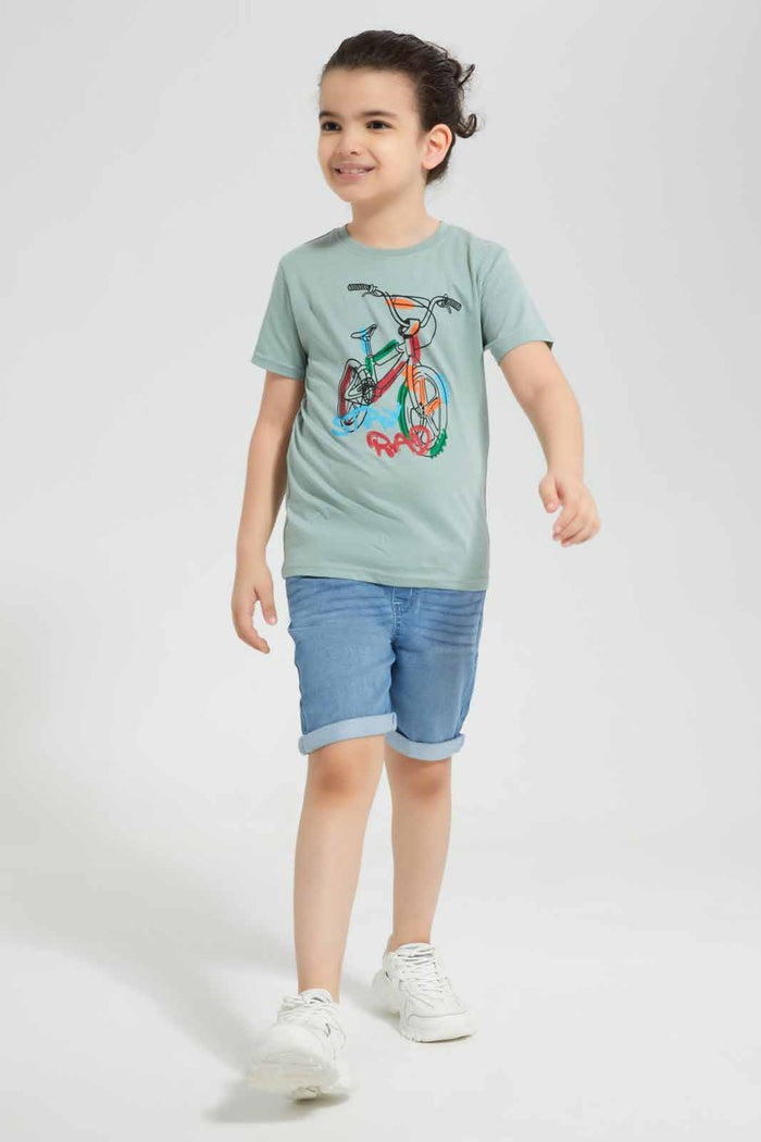 Redtag-White-&-Blue-2-Pack-Printed-T-Shirt-BOY-T-Shirts,-Category:T-Shirts,-Colour:White,-Deals:New-In,-Filter:Boys-(2-to-8-Yrs),-New-In-BOY-APL,-Non-Sale,-Section:Boys-(0-to-14Yrs),-VLM,-W22O-Boys-2 to 8 Years