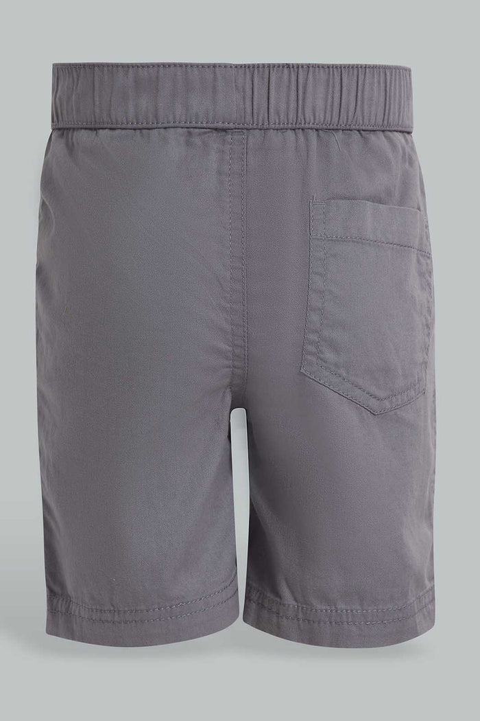 Redtag-Steel-Grey-Trouser-Shorts-Category:Shorts,-Colour:Grey,-Deals:New-In,-Filter:Infant-Boys-(3-to-24-Mths),-INB-Shorts,-New-In-INB-APL,-Non-Sale,-Section:Boys-(0-to-14Yrs),-VLM,-W22O-Infant-Boys-3 to 24 Months