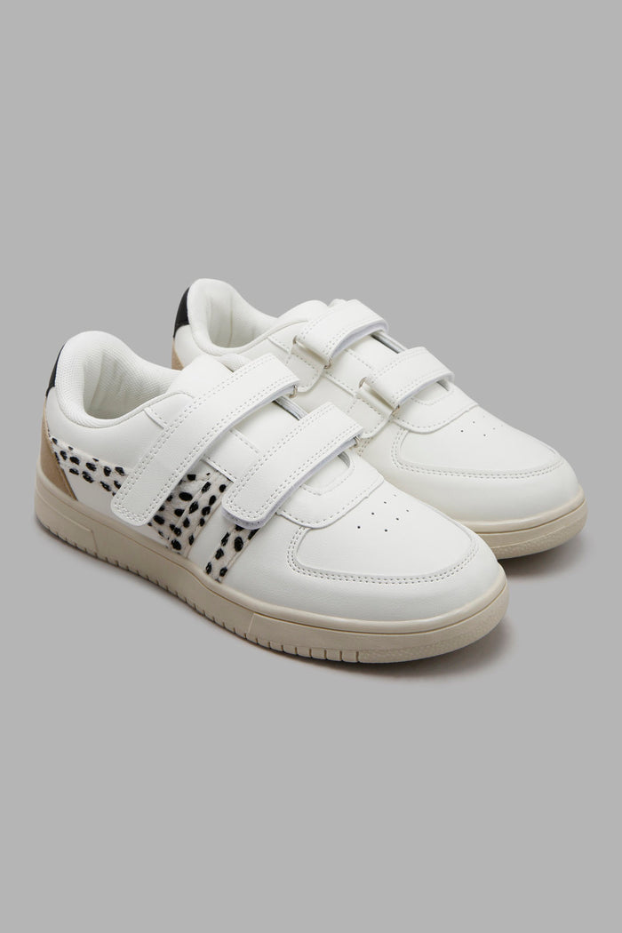 Redtag-White-Velcro-Sneaker-Category:Trainers,-Colour:White,-Deals:New-In,-Filter:Girls-Footwear-(5-to-14-Yrs),-GSR-Trainers,-NDAY,-New-In-GSR-FOO,-Non-Sale,-Section:Girls-(0-to-14Yrs),-W22B-Senior-Girls-5 to 14 Years