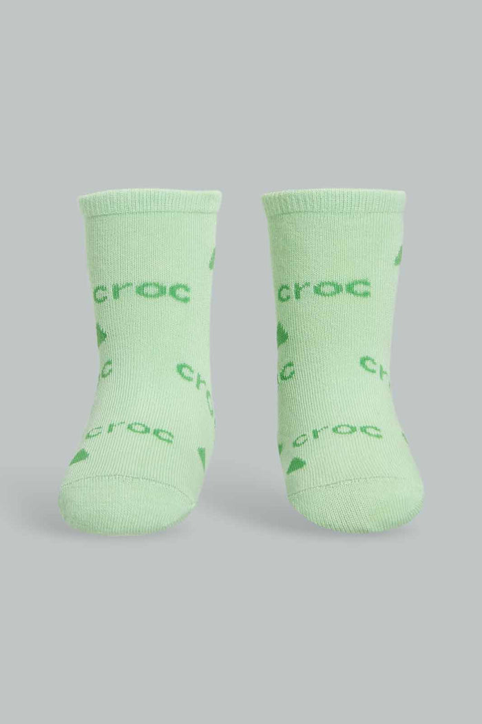 Redtag-White-Croc-Socks-4-Pack-365,-Category:Socks,-Colour:Assorted,-Deals:New-In,-Filter:Infant-Boys-(3-to-24-Mths),-INB-Socks,-New-In-INB-APL,-Non-Sale,-Section:Boys-(0-to-14Yrs)-Infant-Boys-3 to 24 Months