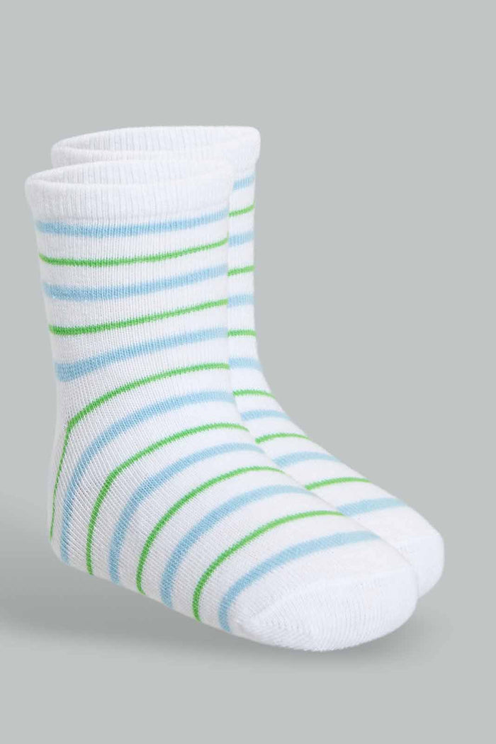 Redtag-White-Croc-Socks-4-Pack-365,-Category:Socks,-Colour:Assorted,-Deals:New-In,-Filter:Infant-Boys-(3-to-24-Mths),-INB-Socks,-New-In-INB-APL,-Non-Sale,-Section:Boys-(0-to-14Yrs)-Infant-Boys-3 to 24 Months