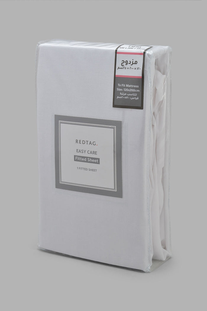 Redtag-White-Fitted-Sheet-(Twin-Size)-365,-Category:Fitted-Sheets,-Colour:White,-Deals:New-In,-Filter:Home-Bedroom,-HMW-BED-Fitted-Sheets,-New-In-HMW-BED,-Non-Sale,-Section:Homewares-Home-Bedroom-